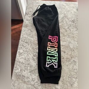 VS PINK Rainbow Ombre Sweatpants Large NWOT